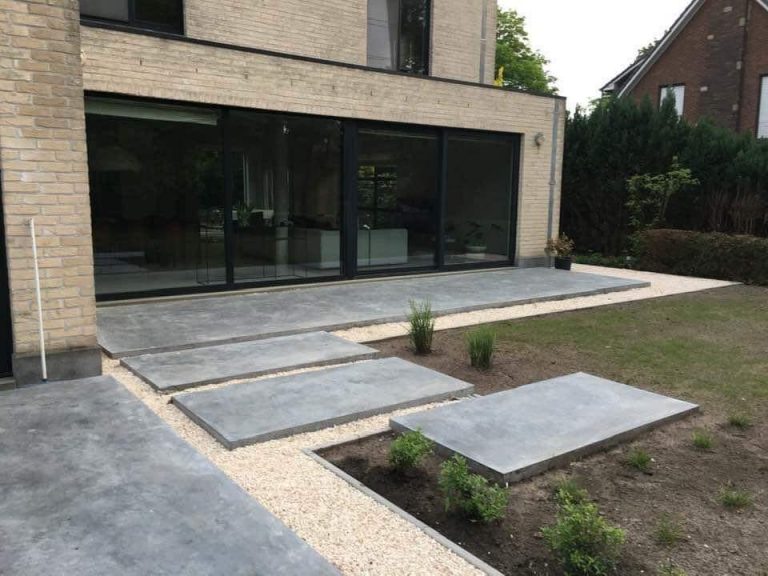 Terras In Gepolierd Beton Aanleggen - LTM Betonvloeren